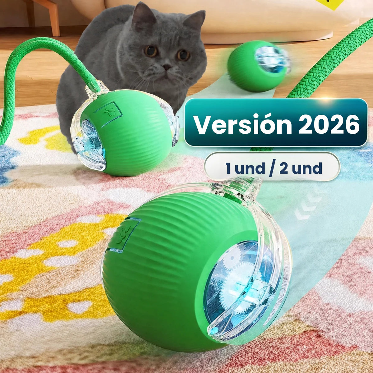 ZoomTail verde con gato, versión 2026